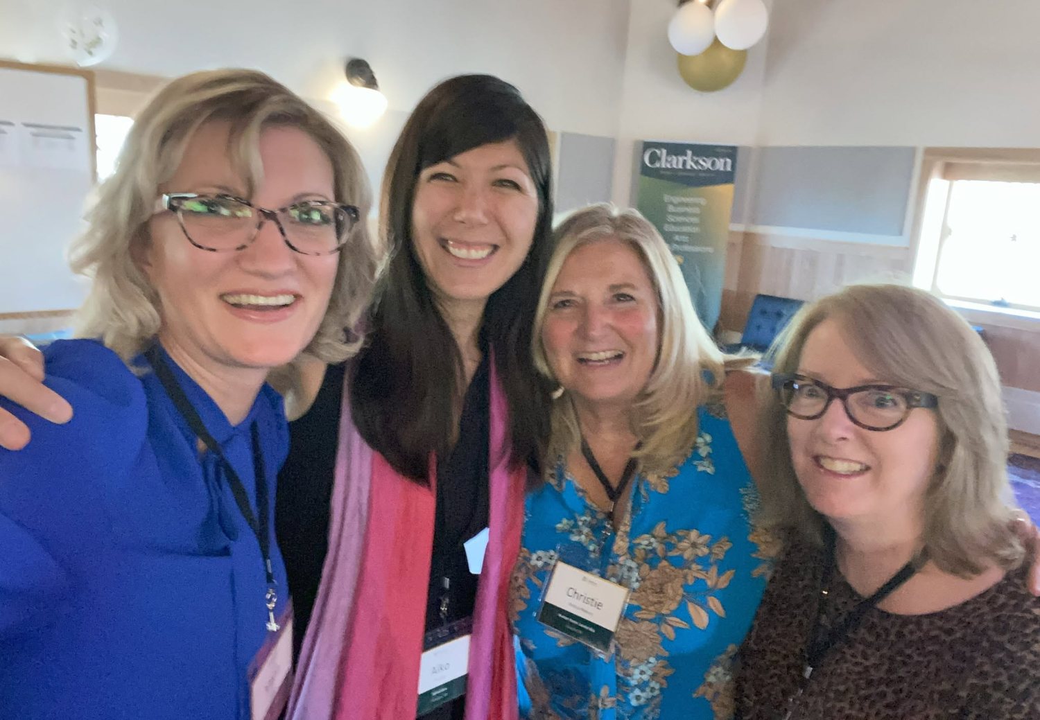 Aïko with program leads at Clarkson University